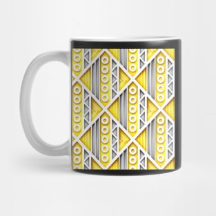 3d Geometric Pattern, Square Motifs Mug